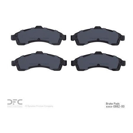 Dynamic Friction Co DFC 3000 Semi-Metallic Brake Pads - Dynamic Friction Company 1311-0882-00 1311-0882-00